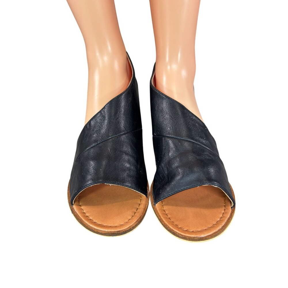 Catherine Malandrino Womens Black Open Toe Sandals Size 9
